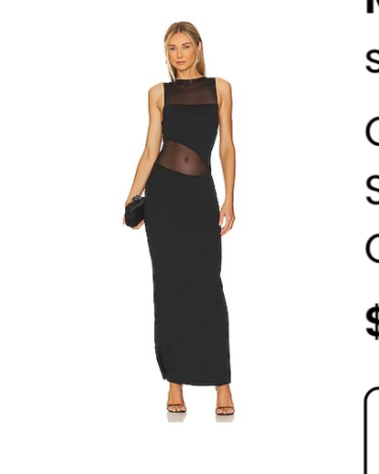 Sleek Black Bodycon Maxi Dress - Image 1