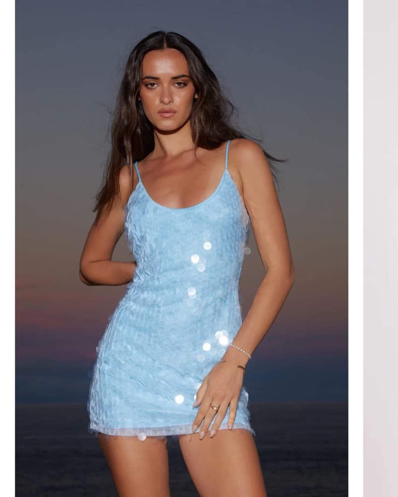 Blue Mini Sequin dress - Image 1