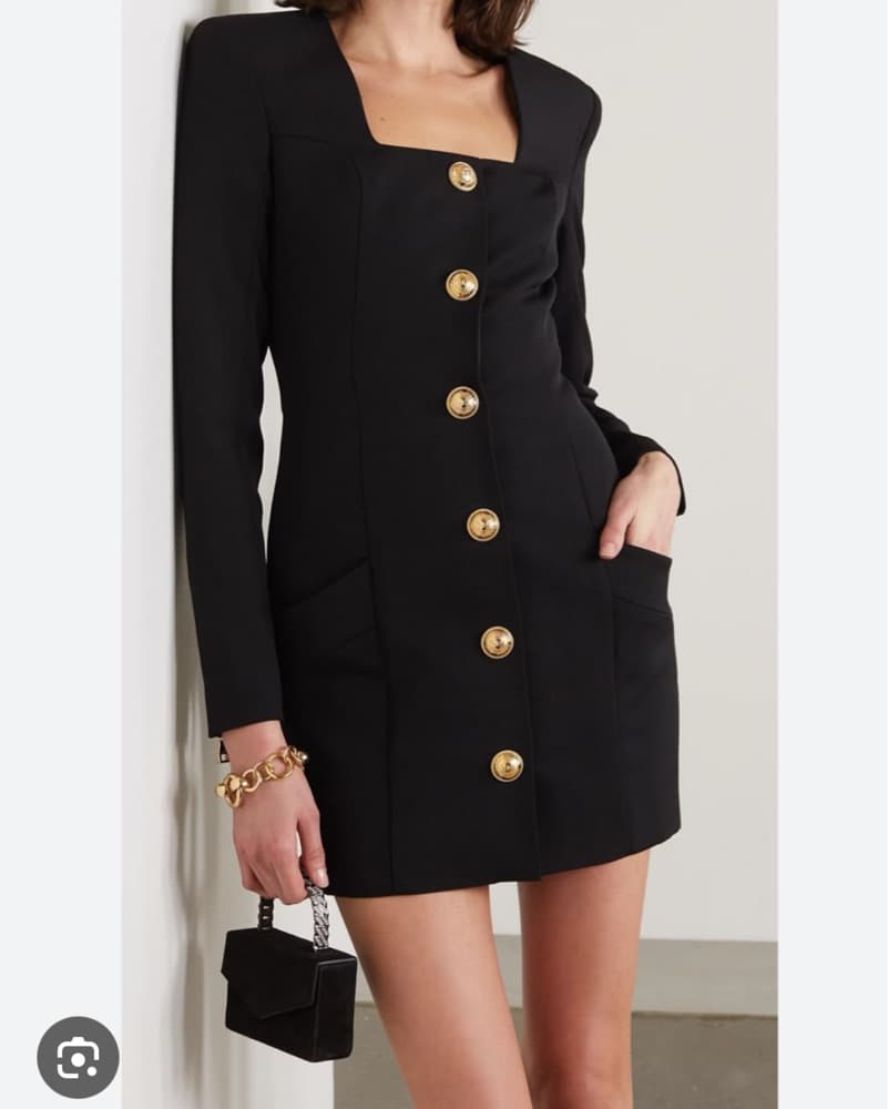 Balmain Black Blazer Dress  - Image 1