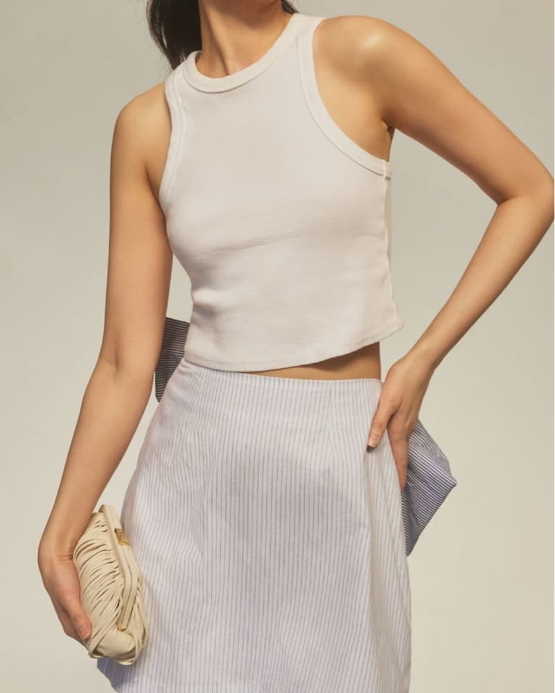 Striped Bow Skirt  - Image 4