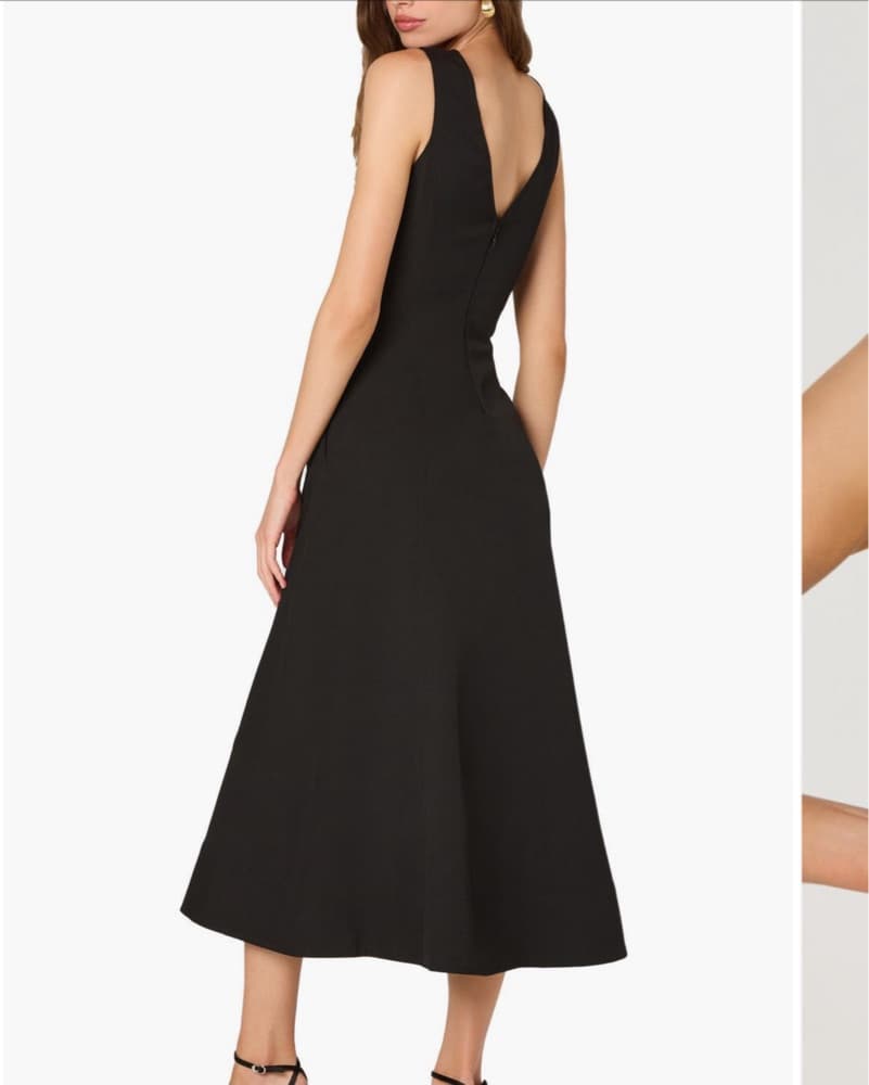 Classic Black Midi Dress - Image 6