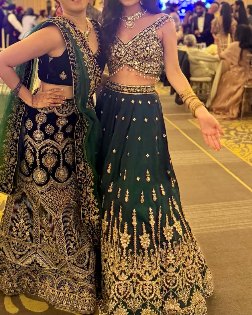 Teal Blue Lehenga - Image 5