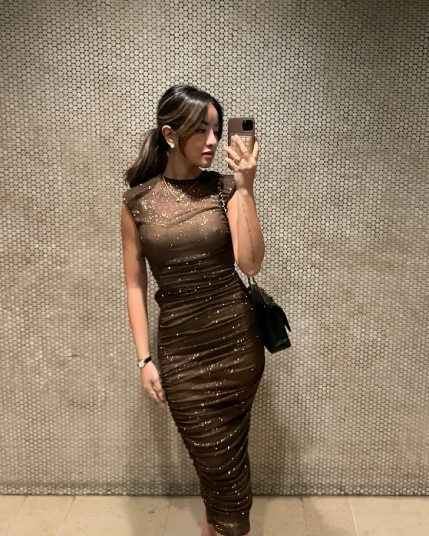 Bronx & Banco Sparkling Midi Dress - Image 5