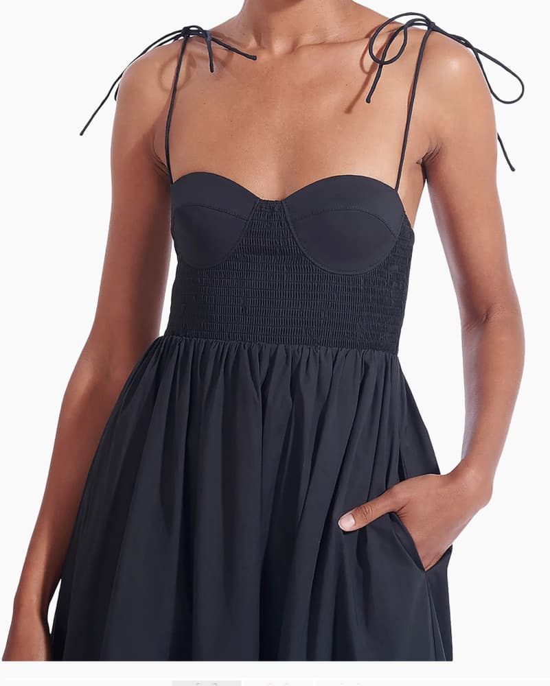 Staud Landry Shoulder-Tie Smocked Maxi  - Image 2