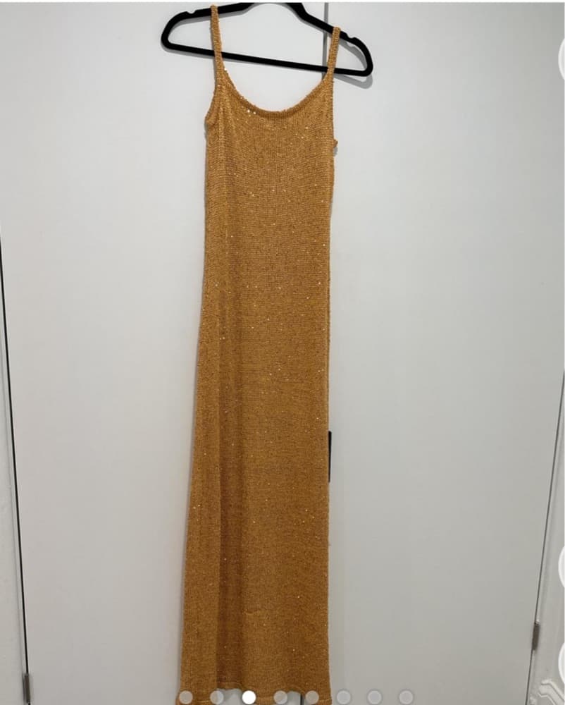 Shimmering SequinGold Sequin Maci Dress  - Image 3