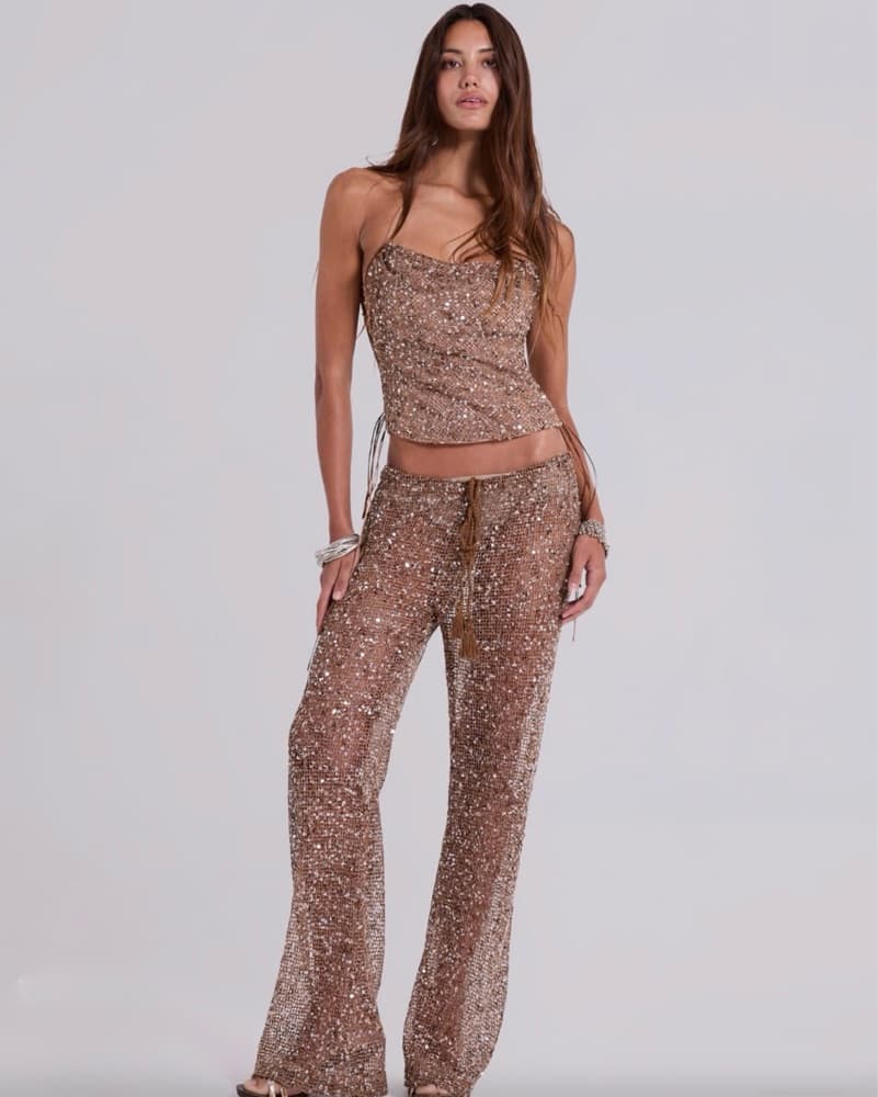 Jaded London Sequin Corset Set - Image 4