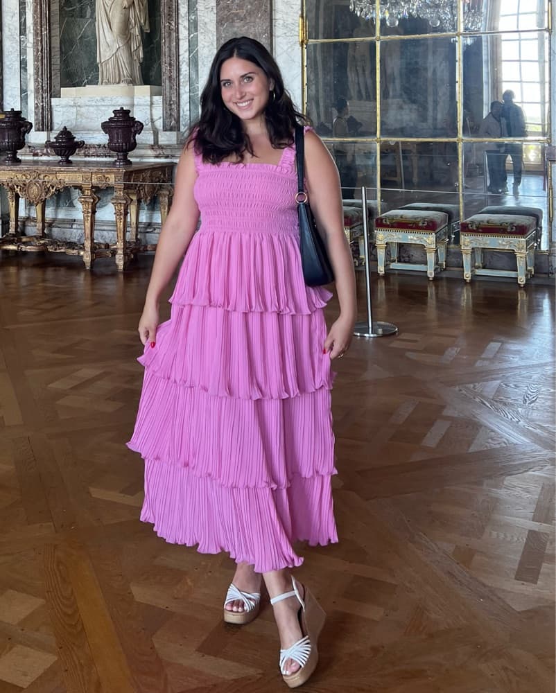 Ganni Georgette Pleated Dress - Image 1