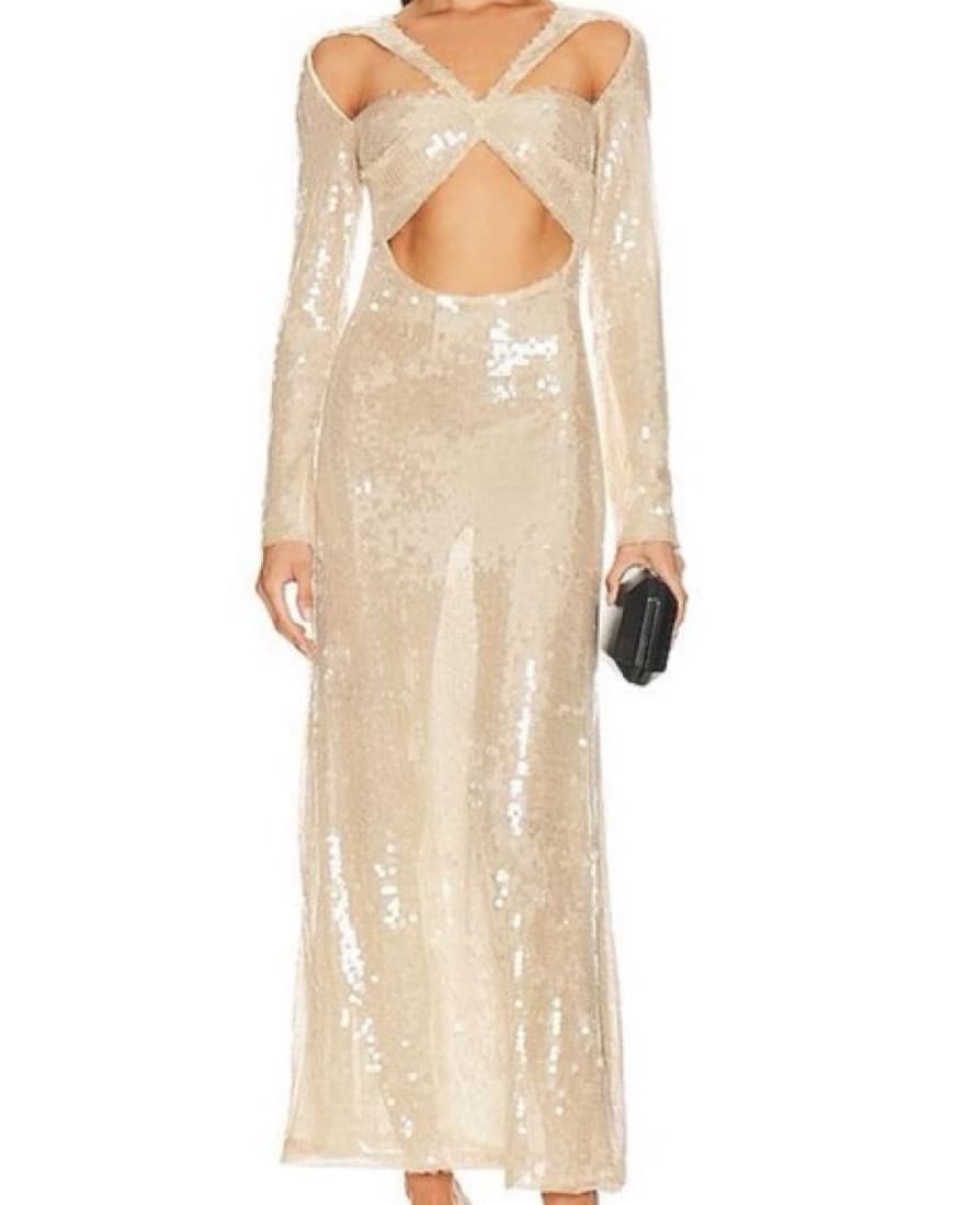 Kim Shui Beige Cutout Maxi Dress - Image 3