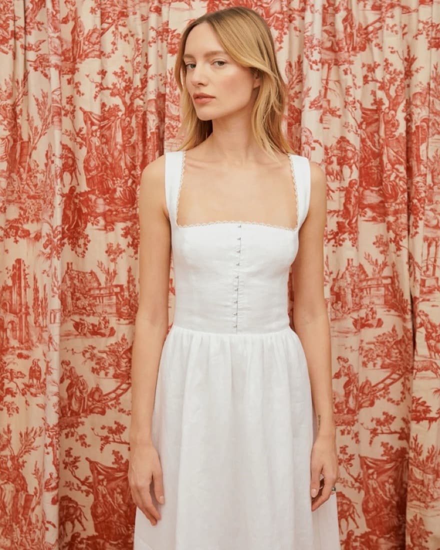 Reformation Tagliatelle Linen Dress - Image 3