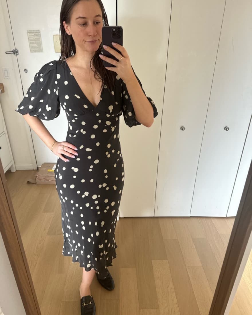 Ba&Sh Polka Dot Midi Silk Day Dress  - Image 5