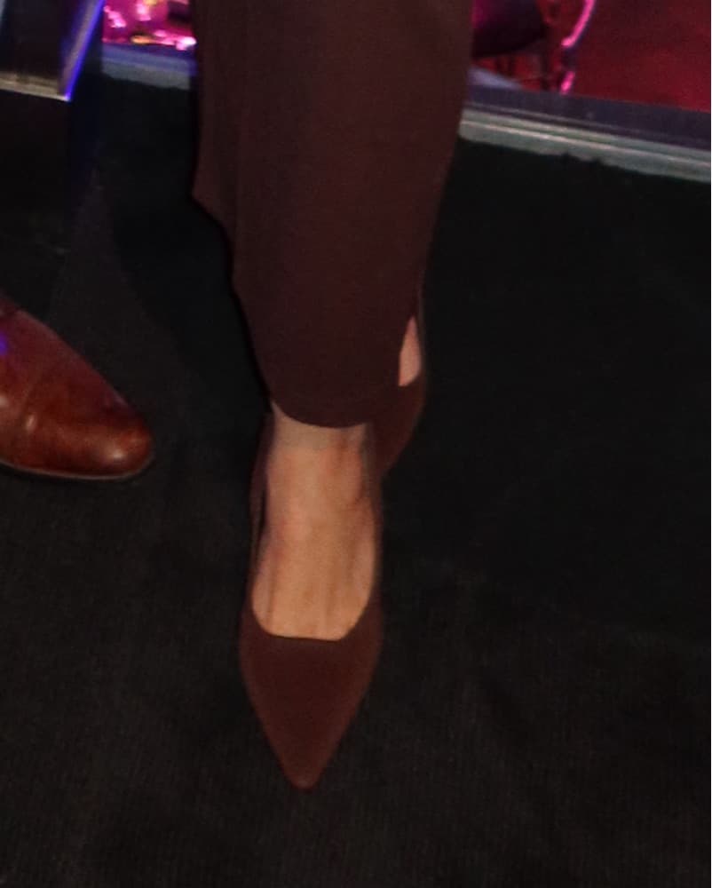 Brown Slingback Kitten Heel  - Image 2