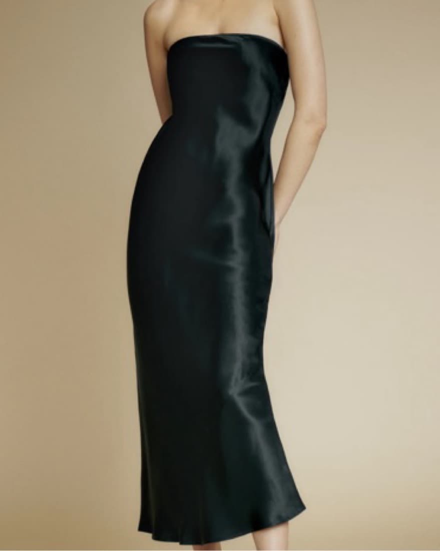 Reformation Joana Strapless Silk Dress - Image 2