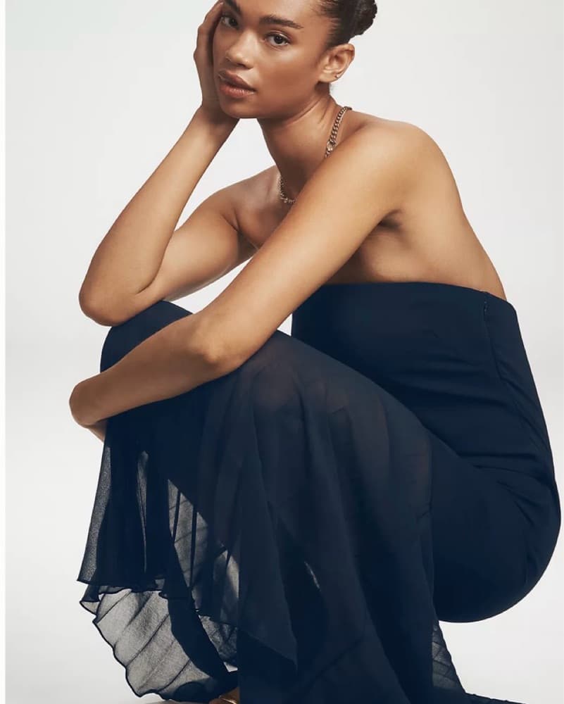 Strapless Pleated Dress - Image 2