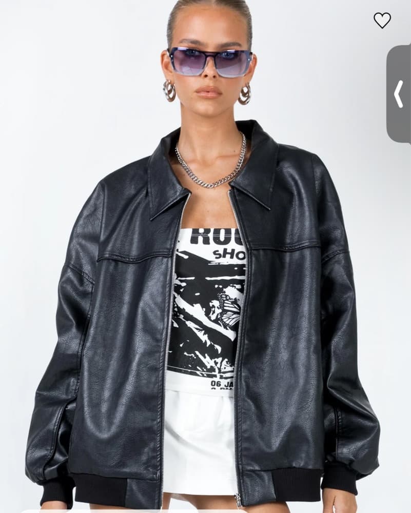 Princess Polly Faux Leather Jacket - Image 1