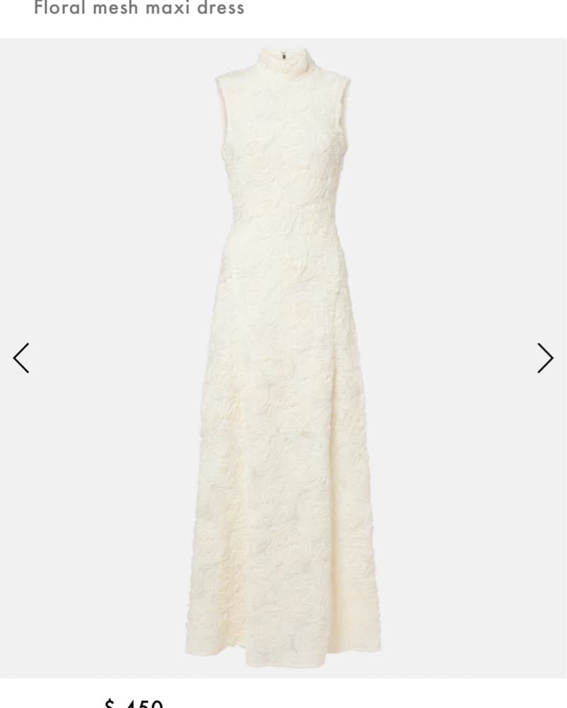 Elegant Floral Mesh Maxi Dress - Image 2