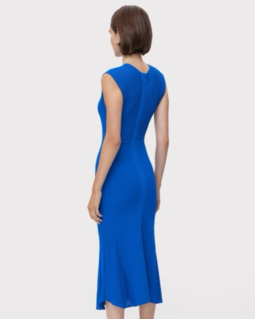 Herve leger Blue Midi Dress - Image 3