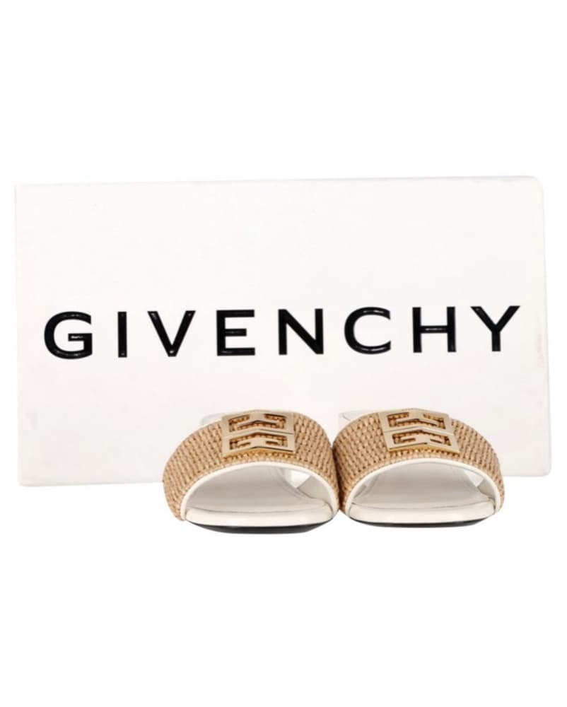 Luxe Givenchy Woven Slide Heeled Sandals - Image 1