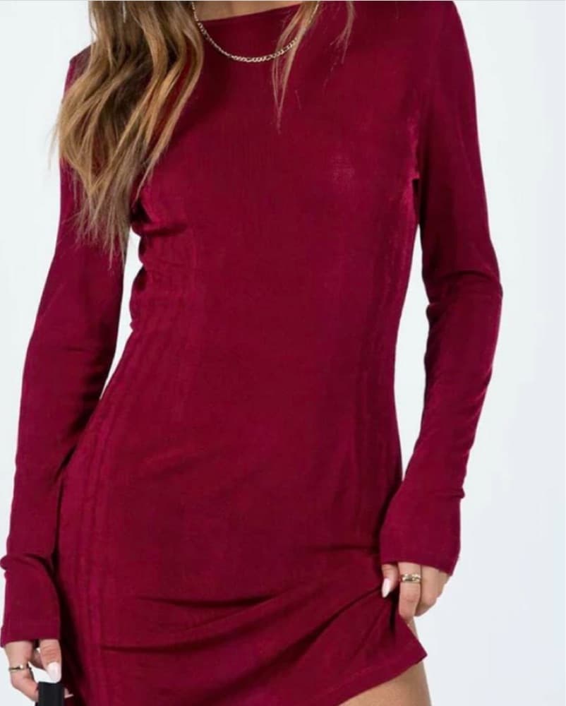 Montana Mini Dress Crimson - Image 1