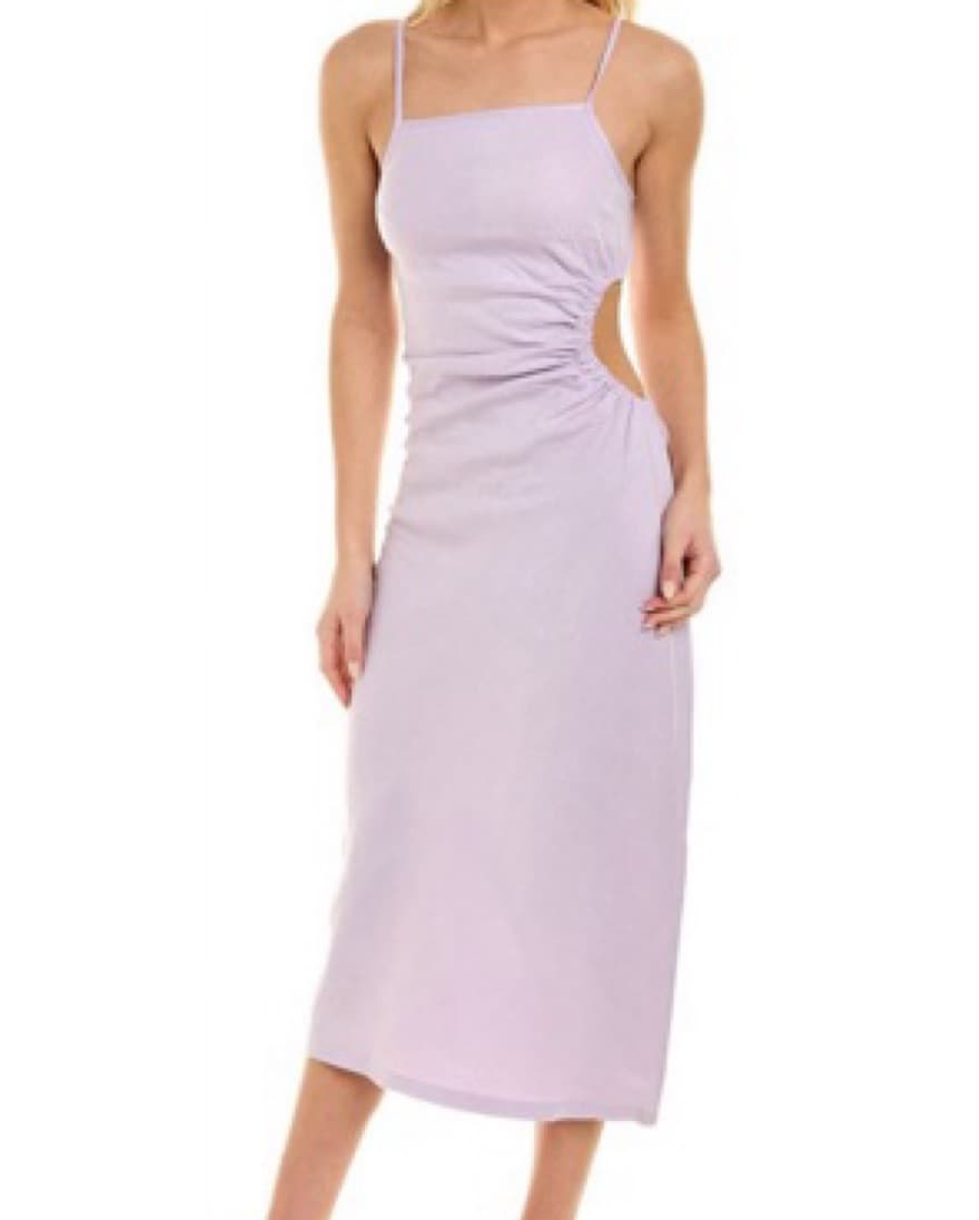 Monrow Linen Slip Dress Wisteria Sz S - Image 3