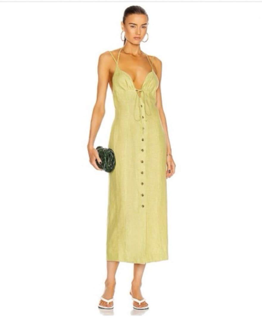 MATTHEW BRUCH Tie Halter Midi Dress - Image 1