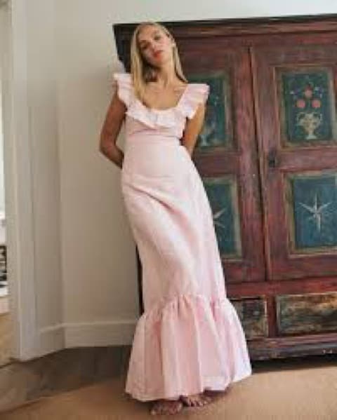 The Camile Dress [louise], Powder Pink - Image 2