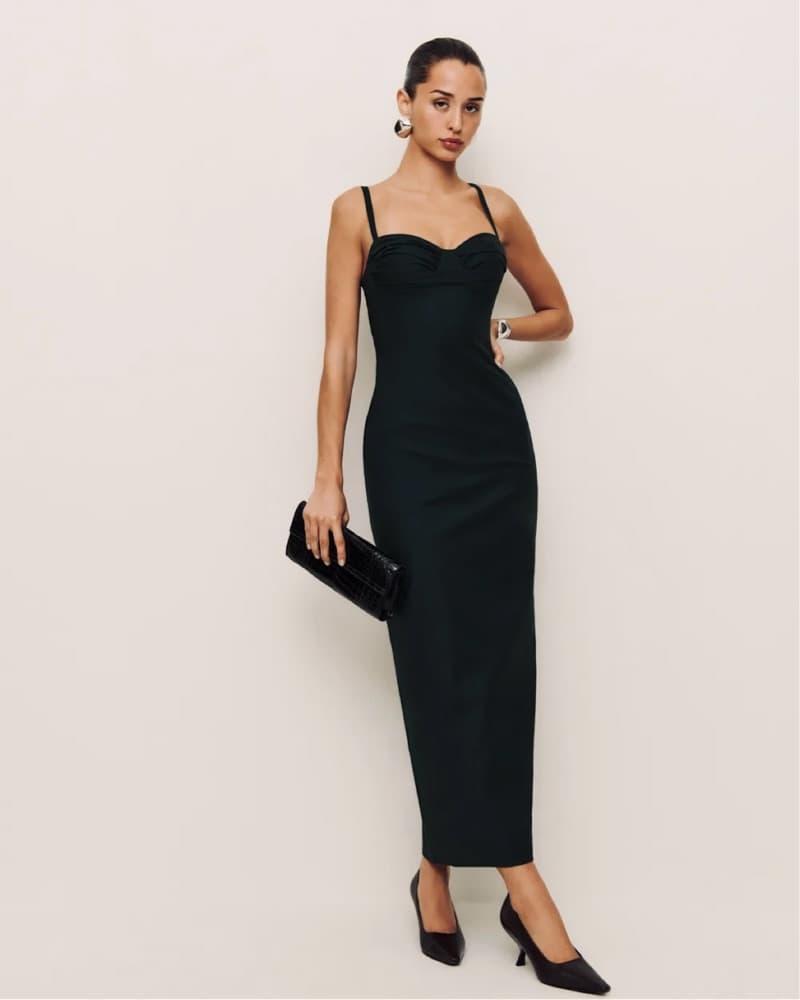 Reformation Black Stormi Dress - Image 2