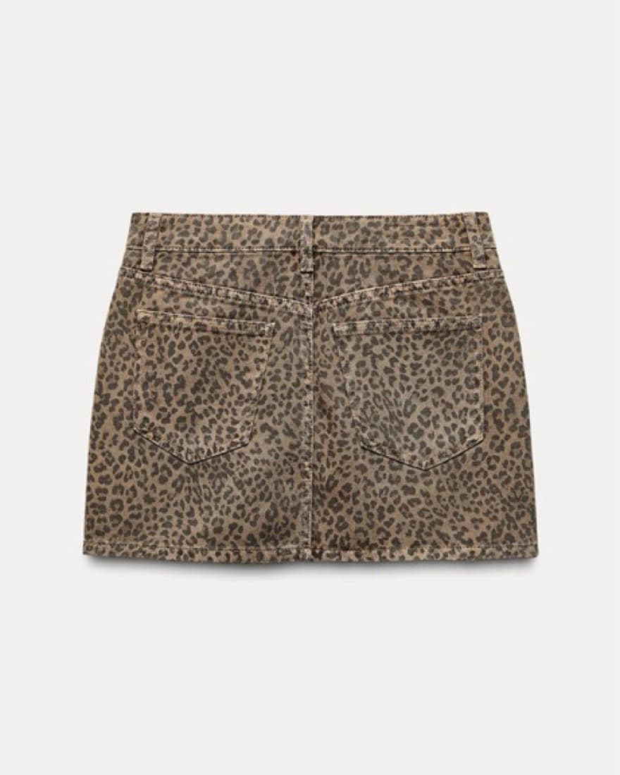 Leopard Denim skirt  - Image 2