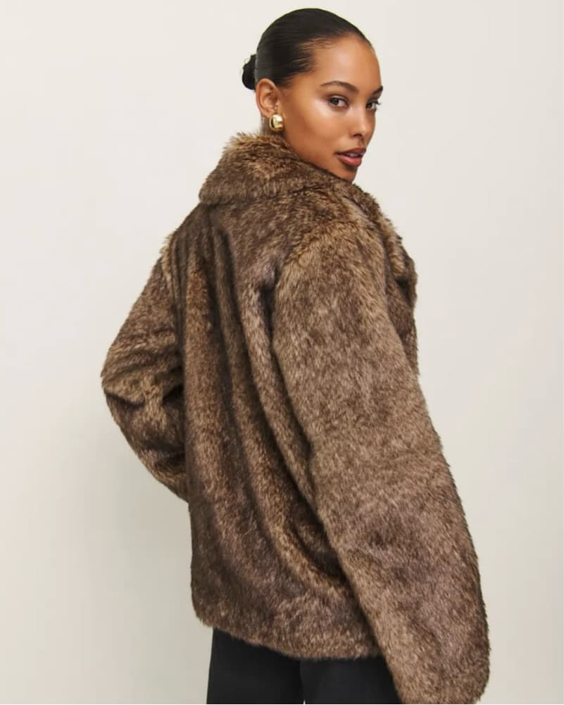 Reformation Ellie Faux Fur Coat - Image 2