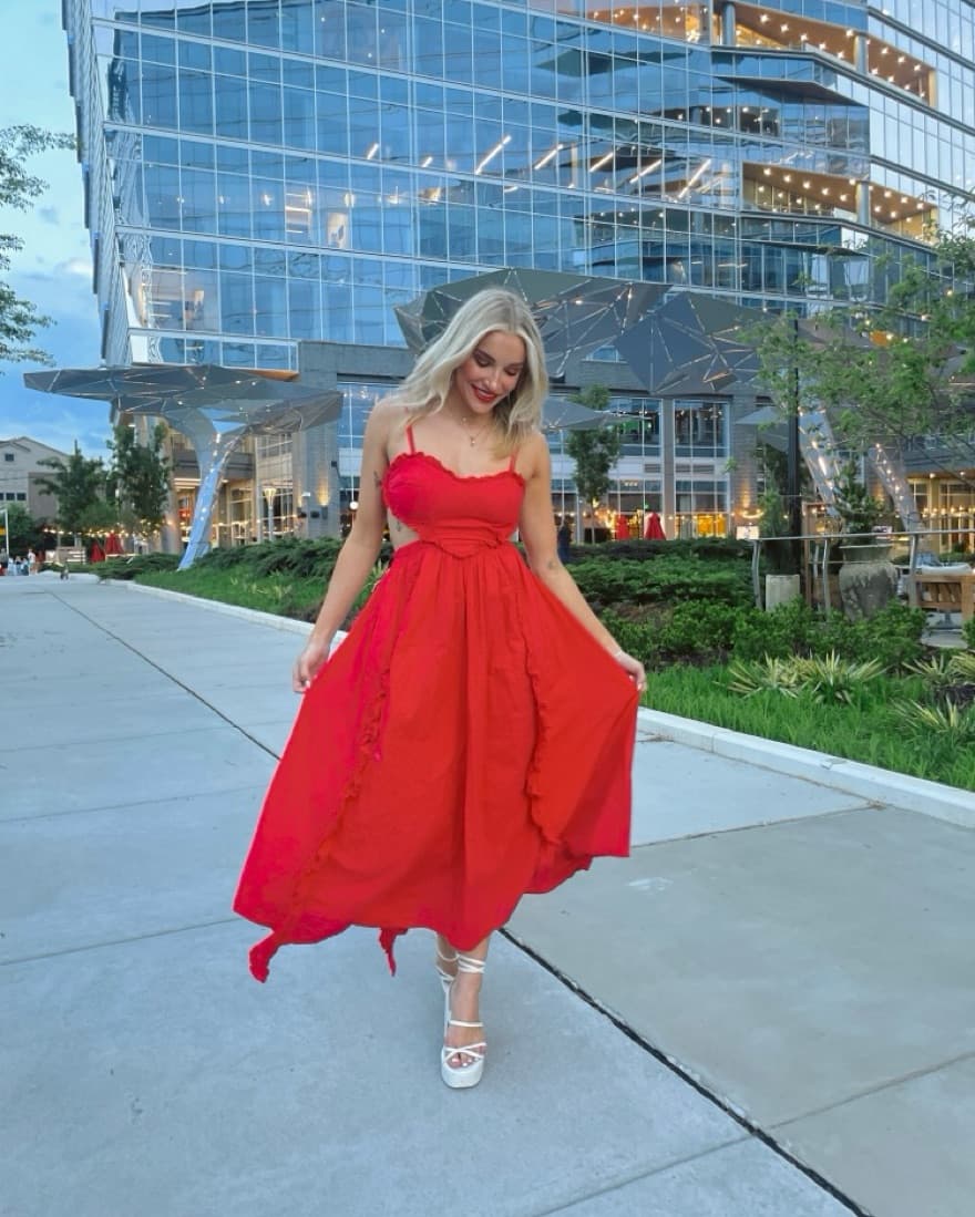 Farm Rio Heart Maxi Dress - Image 4