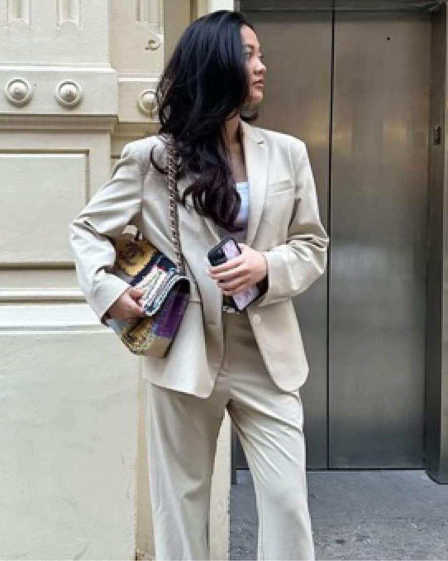 Djerf Avenue Forever Blazer In Greige  - Image 2