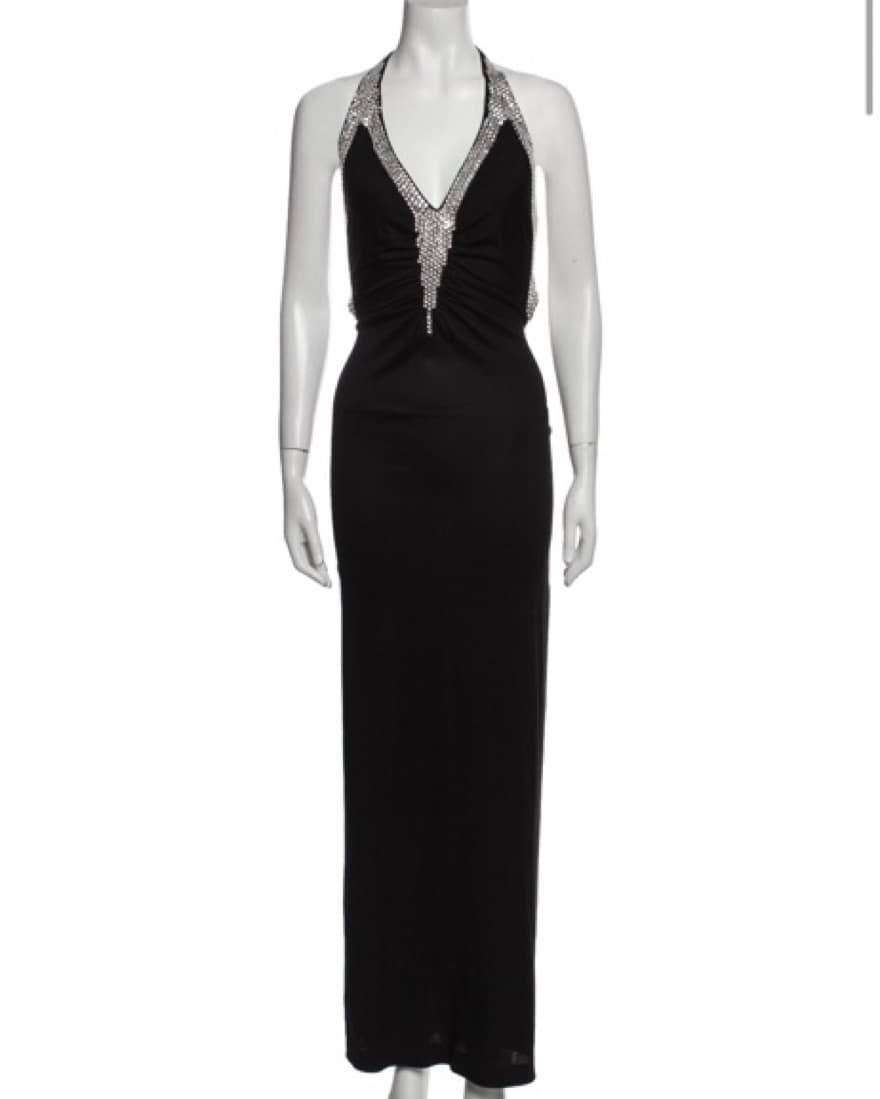 Black and Sequin long Luca Luca dress  - Image 1