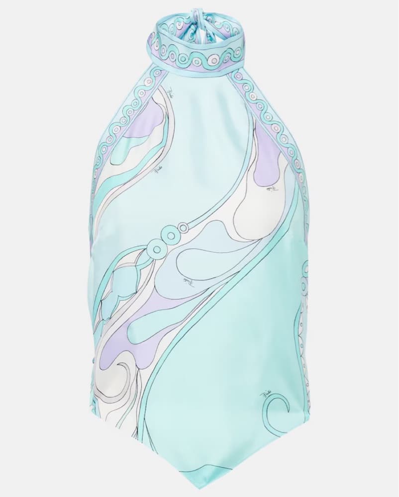 Pucci halterneck silk top - Image 1