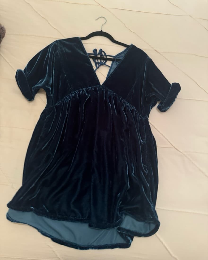Blue Velvet Free People Dress - Image 2