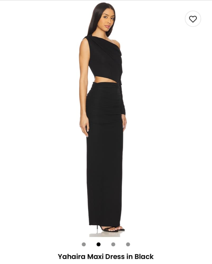 Revolve Black one Shoulder Maxi - Image 2