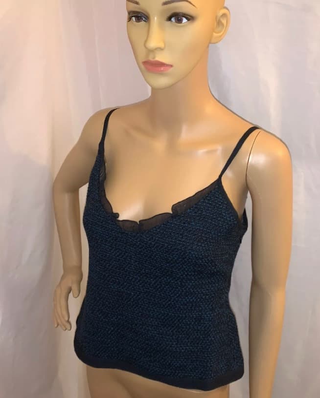 CHANEL size 40 tweed camisole - Image 1