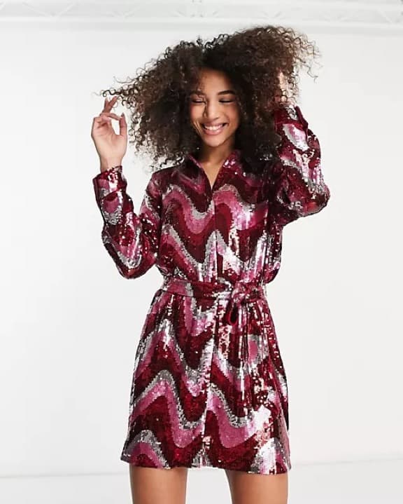 & Other Stories Sequin Mini Dress  - Image 2