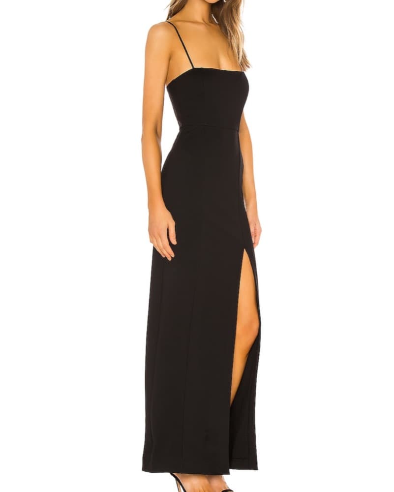 NBD Black Slit Dress - Image 2