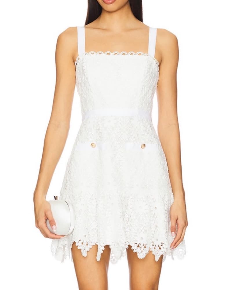 Saylor Verena Dress In White - Image 1