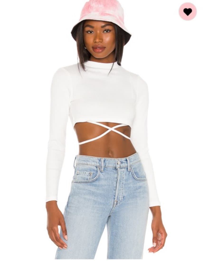Revolve Long Sleeve Crop Top - Image 1