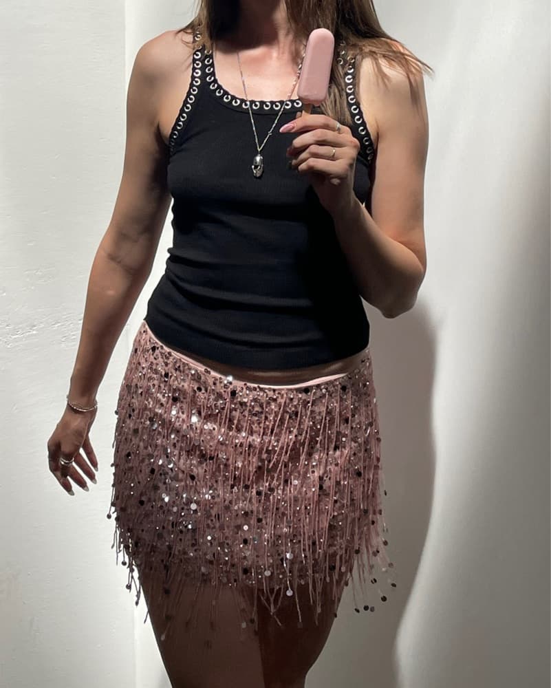 Asta Resort Yasmin Skirt In Blush - Image 1