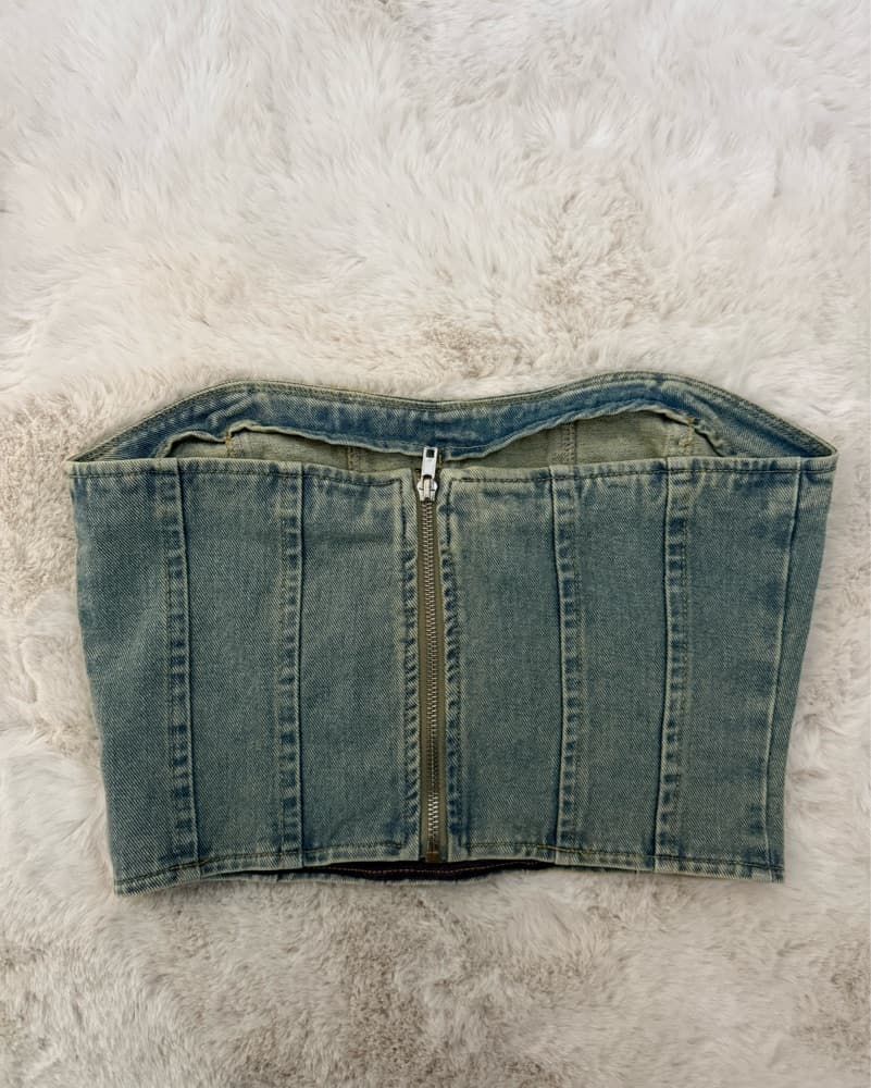 Denim Corset Top - Image 2
