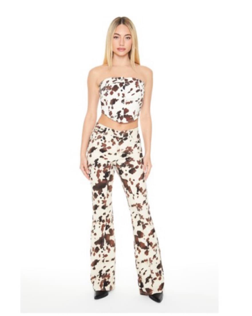Chic Cow-Print Pants for Night Out - Image 3