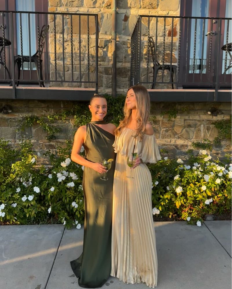Gold Pleated Gown  - Image 1
