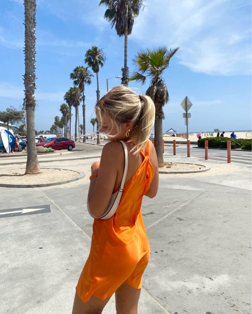 Orange Amanda Uprichard Mini Dress - Image 2