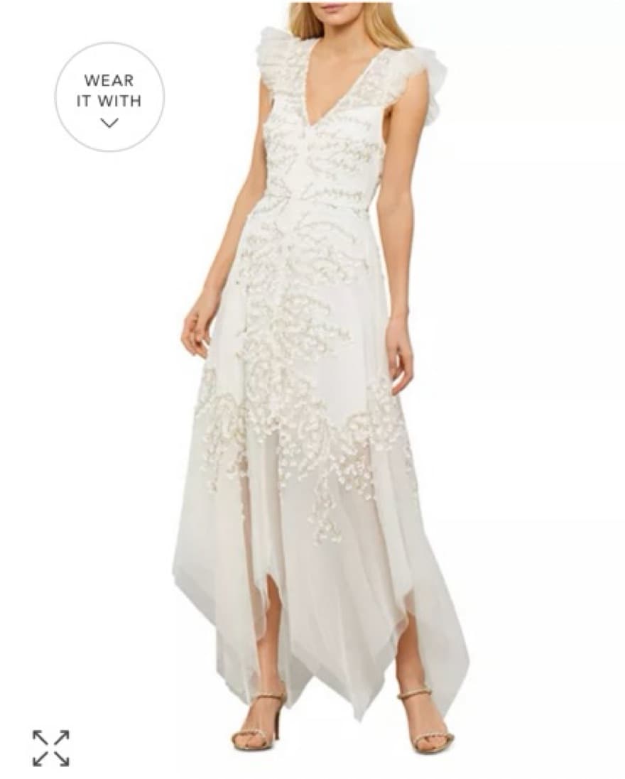 Embroidered Tulle Gown - Image 1