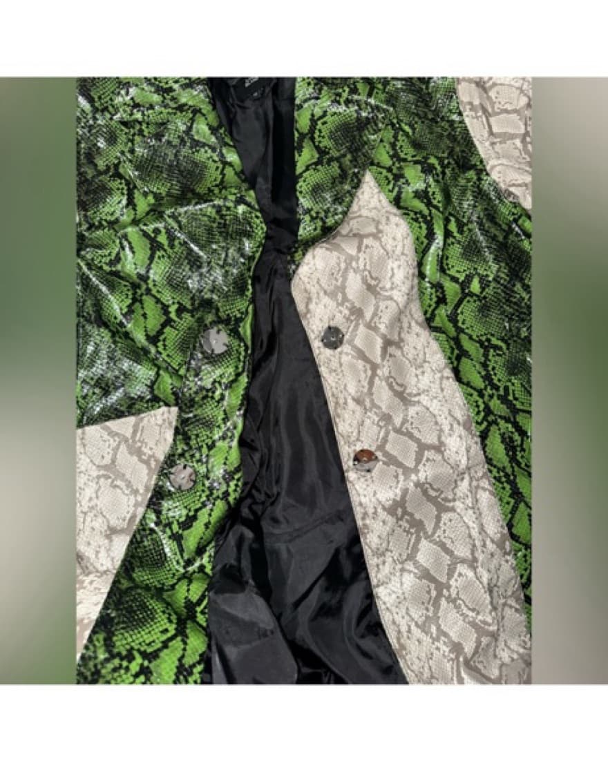 River Island Animal Print Leather Coat  - Image 5