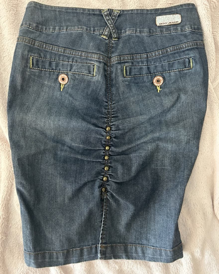 DKNY Denim Pencil Skirt - Image 2