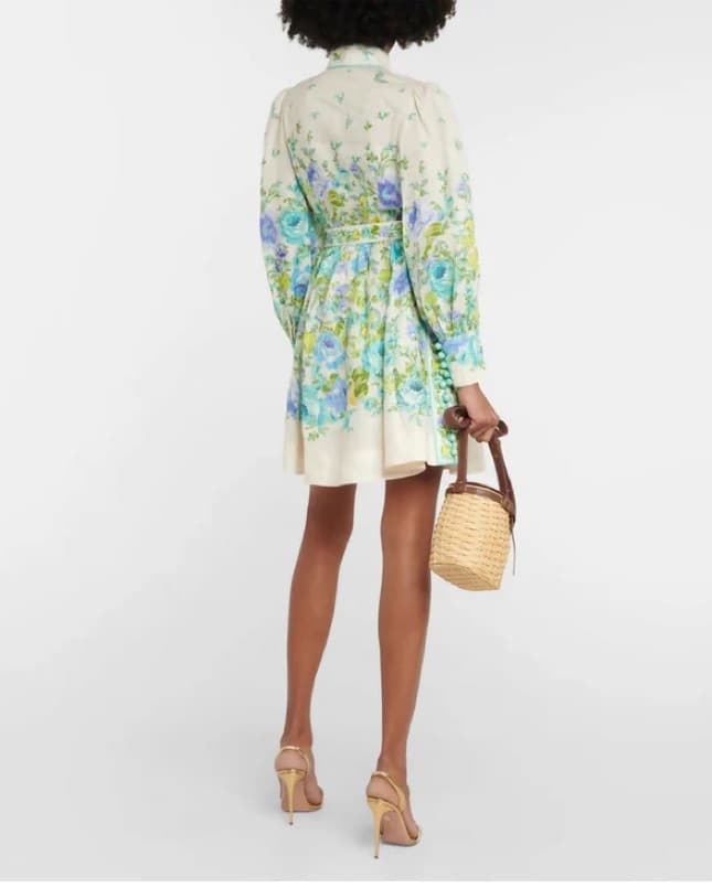 Zimmermann Raie Floral Linen Dress - Image 5