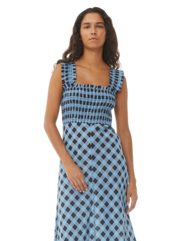 Ganni Blue Black Plaid  - Image 2
