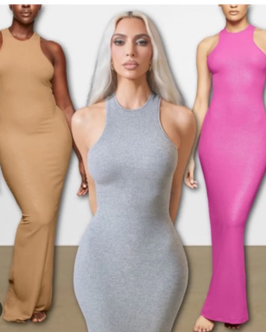 Skims Lounge Shimmer Racerback Dress - Image 1